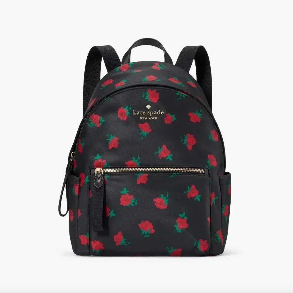 Kate Spade Chelsea Rose Toss Printed Medium Backpack NWT